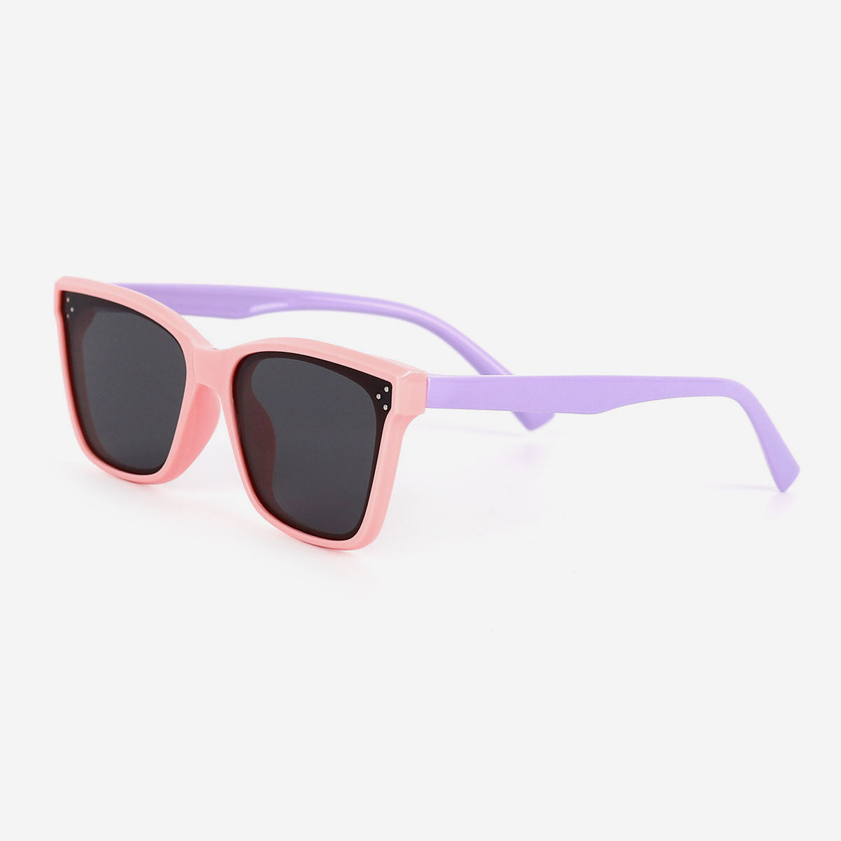 Classic Two-Tone Kids Sunglasses, Pink/ Purple Silicone Navigator Glasses for Kids, Buy Classic Kids Sunglasses Square Frame for Boys Girls, Navigator Sunglasses for Kids, Unbreakable Sunglasses For Kids