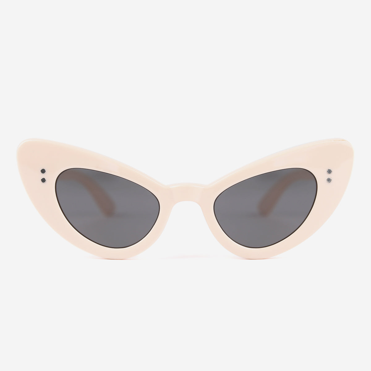 UV Protected Fashionable Cat Eye Cream/ Nude Baby Sunglasses, Suitable for ages 0-2 years