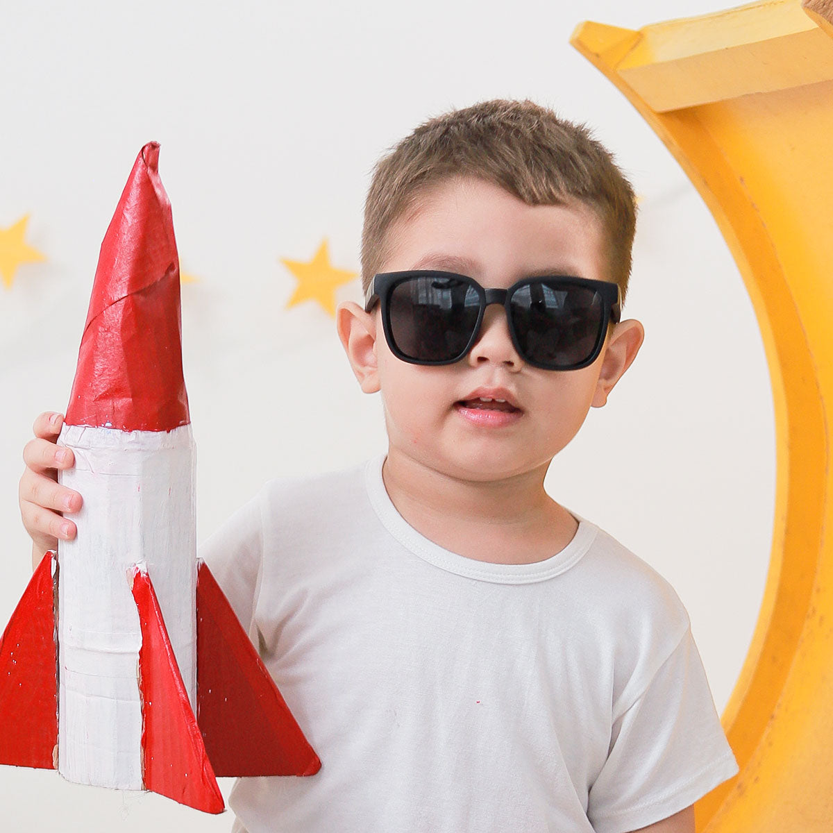 Classic Neon Duotone Color Kids Sunglasses, Unbreakable Sunglasses For Kids, Foldable Kid Sunglasses