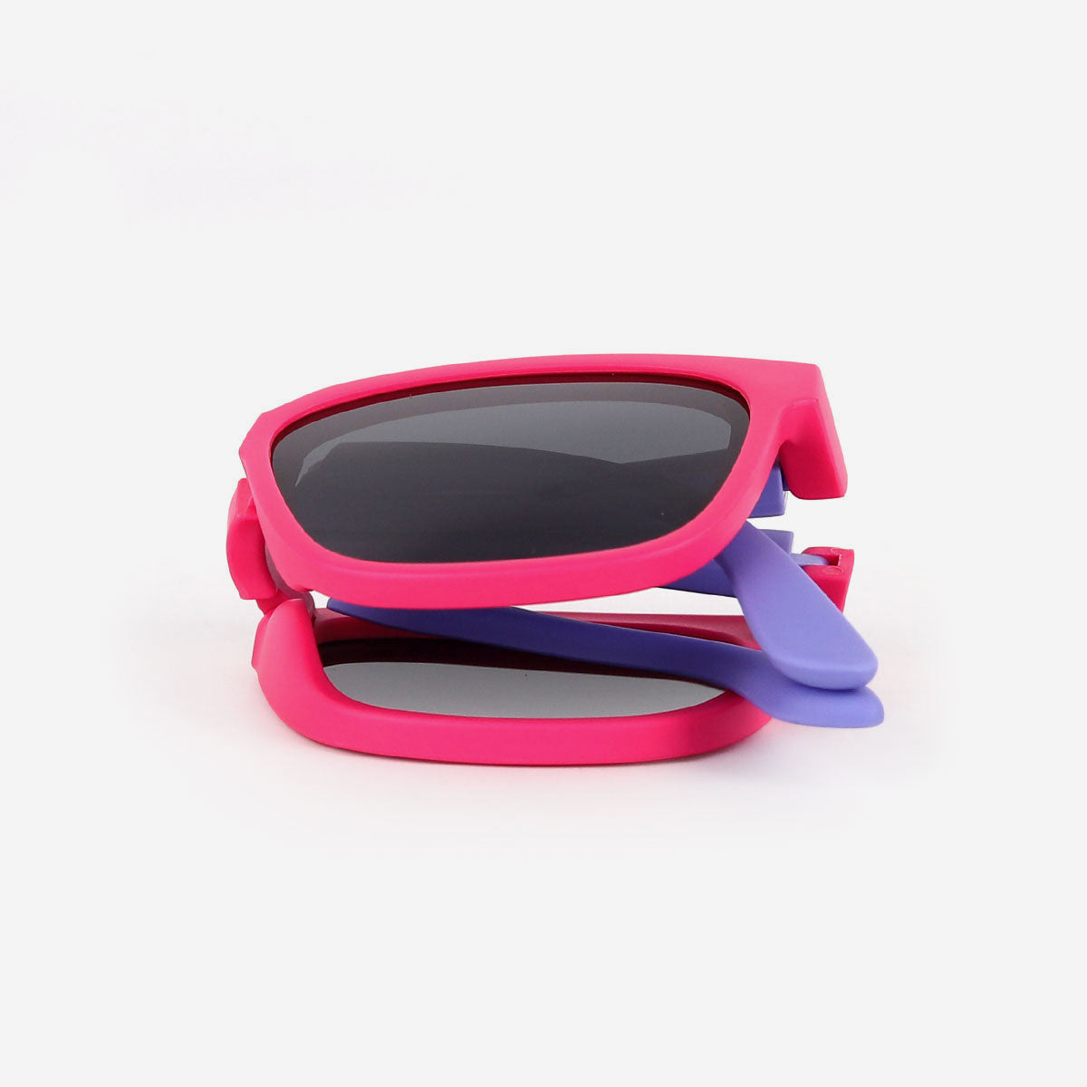 Neon Pink Purple Foldable Sunglasses for Children, Buy UV Sunglasses for Children/ Kids, Kids Two Tone Frame Navigator Sunglasses, Navigator Sunglasses for 4-7 year olds