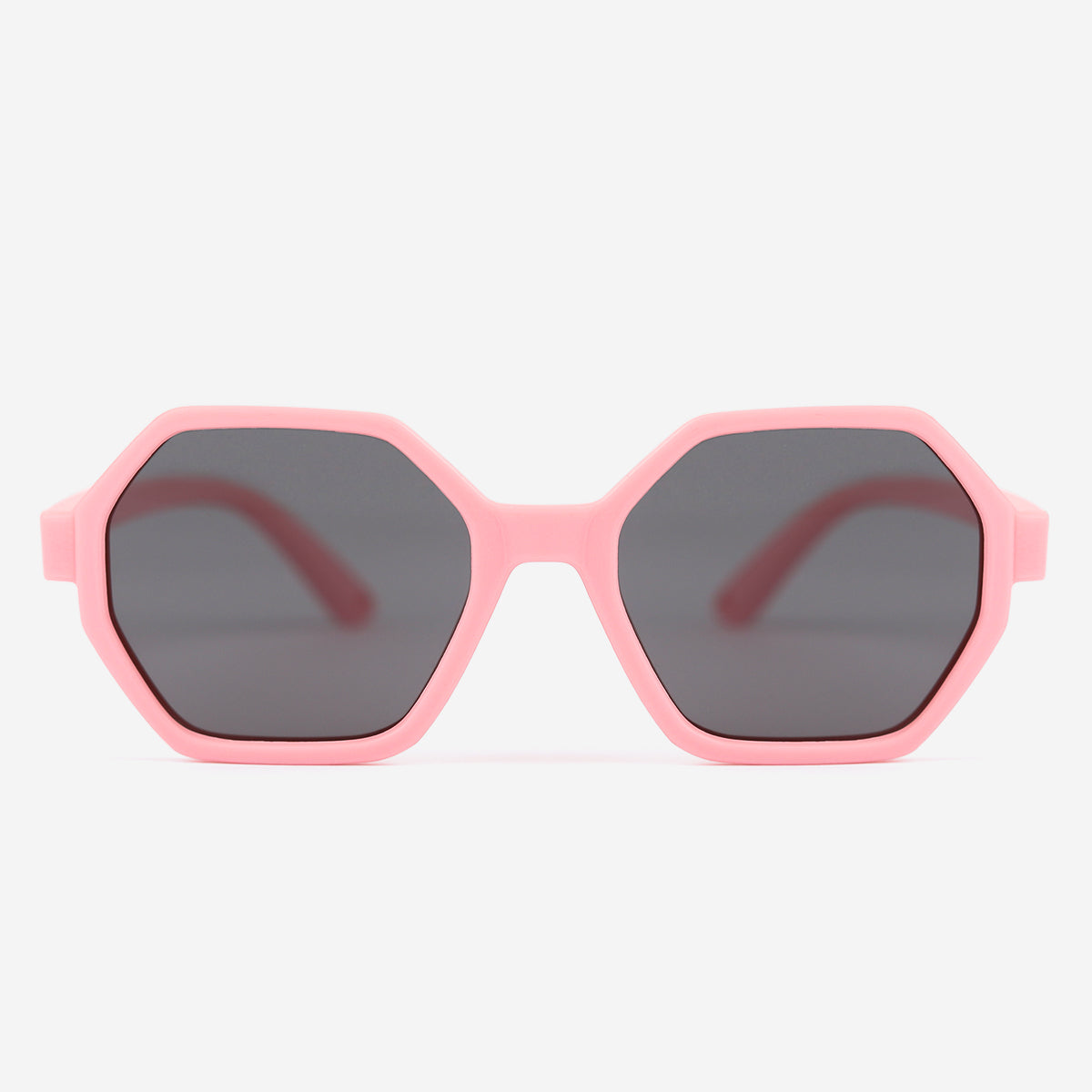 Pink Kid&#39;s Geometric Sunglasses Shades Eyewear 100% UV Protection, Pink Fashion Hexagon sunglasses for kids from 0 to 2 years old