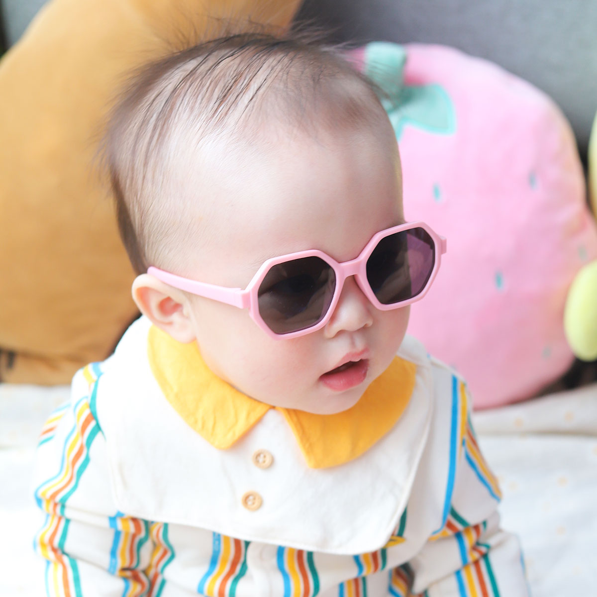 Pink Kid&#39;s Geometric Sunglasses Shades Eyewear 100% UV Protection