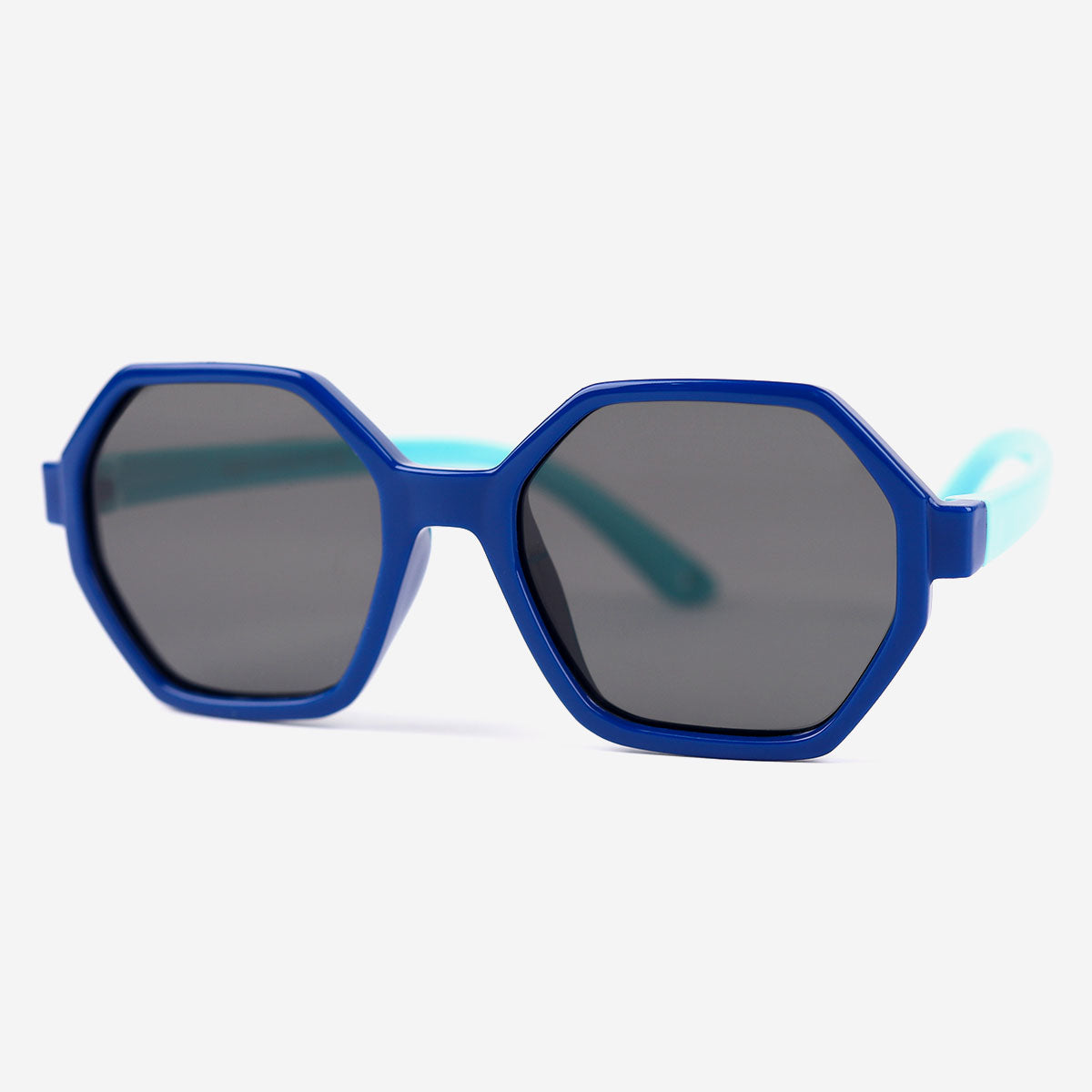 Buy Kids Polarized Classic Geometric UV Sunglasses Flexible TR90 Frame Ages 0-2 Two tone blue color