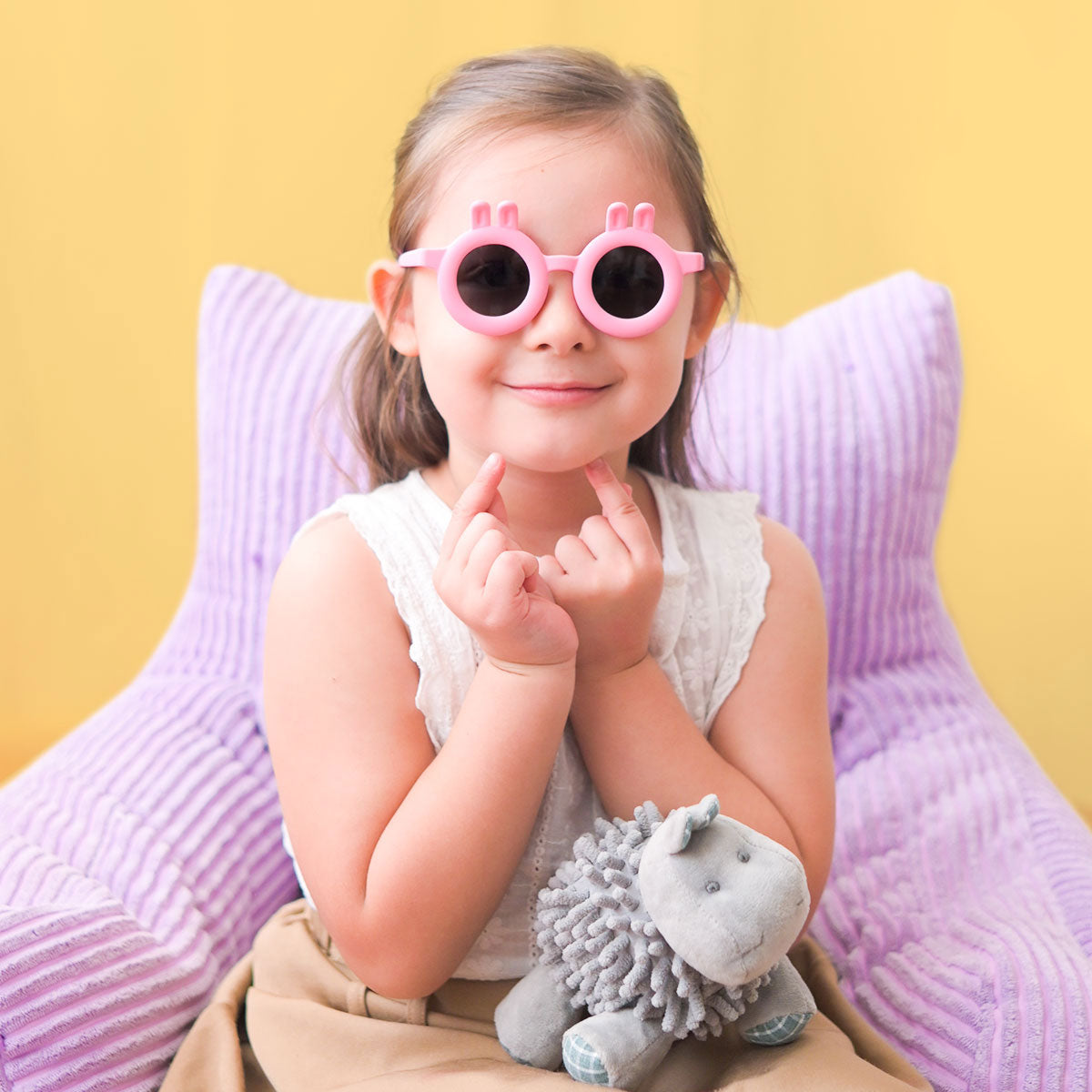 kids bunny sunglasses, pink kids sunglasses, pink sunglasses for kids