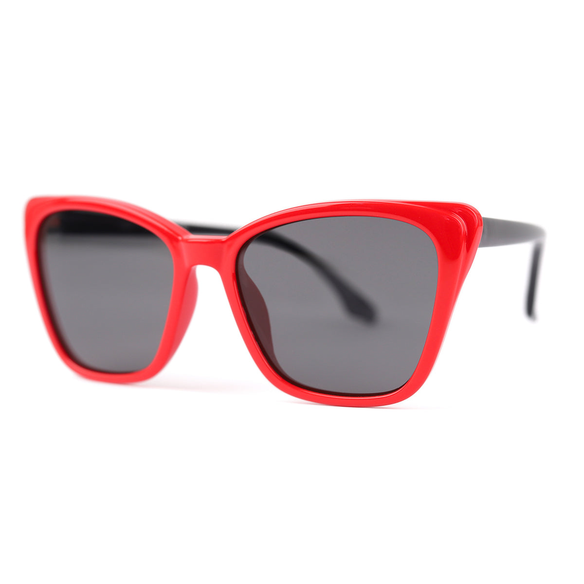 Oversized Cat Eye Polarized Sunglasses for Kids aged 3-10 Trendy Red Color 