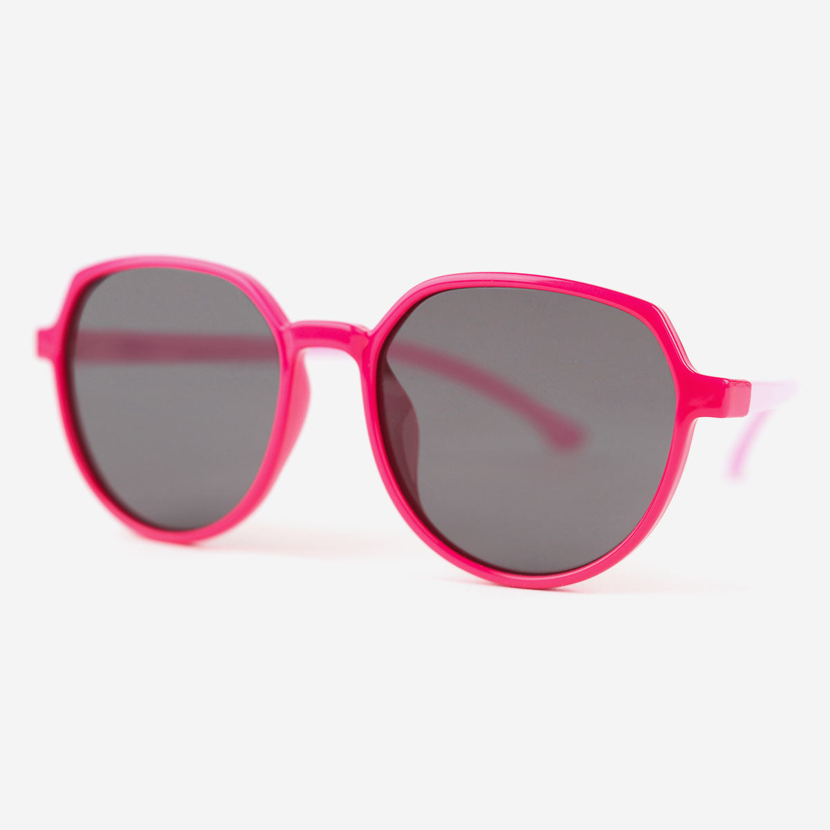 Vintage UV Protected Large Round Frame Sunglasses for Kids aged 3-10, Pink Round Kids Sunglasses for Sale Online