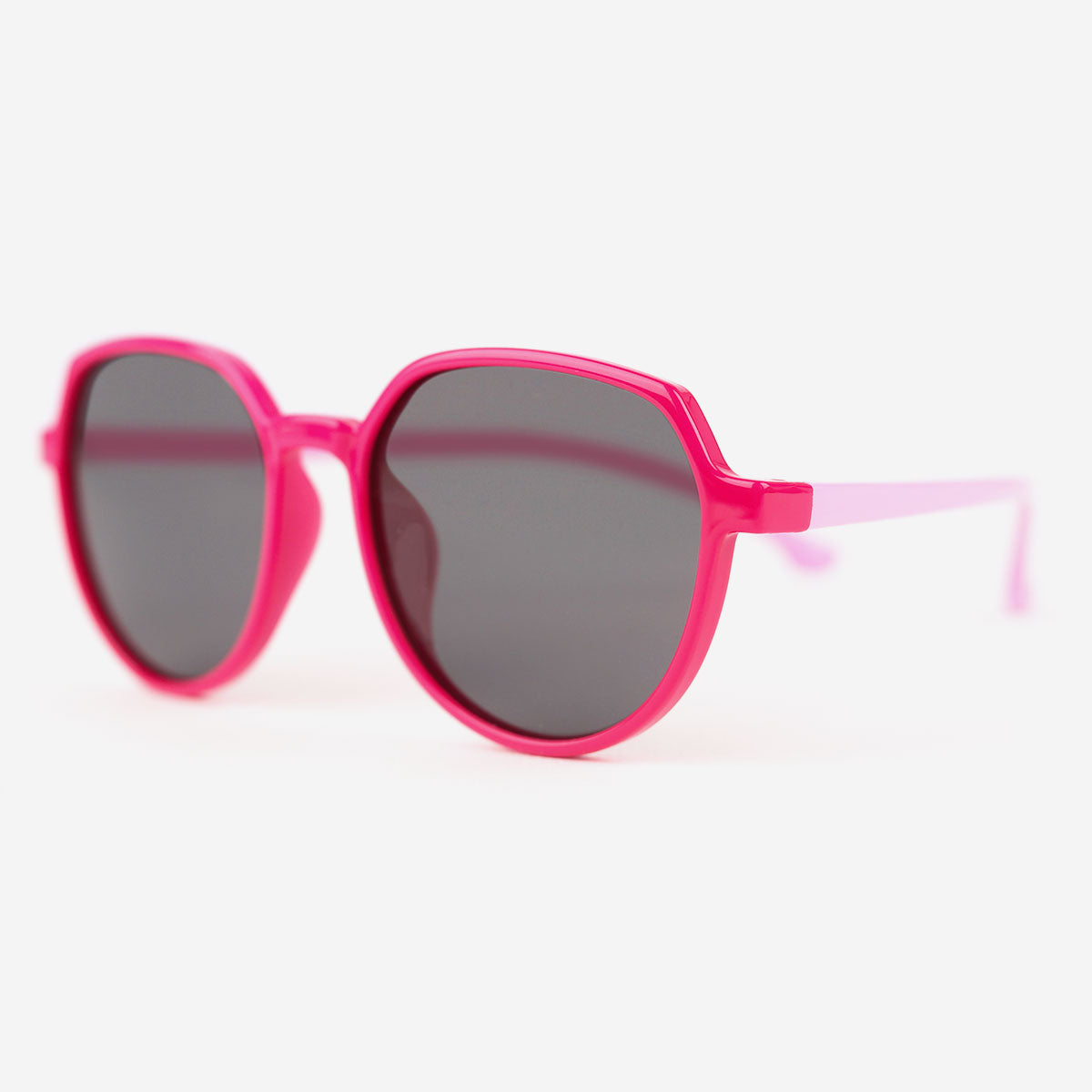 Trendy Pink Round Frame Sunglasses for Kids aged 3-10, Children Outdoor Summer Eyewear, Must-have Accessories for Kids