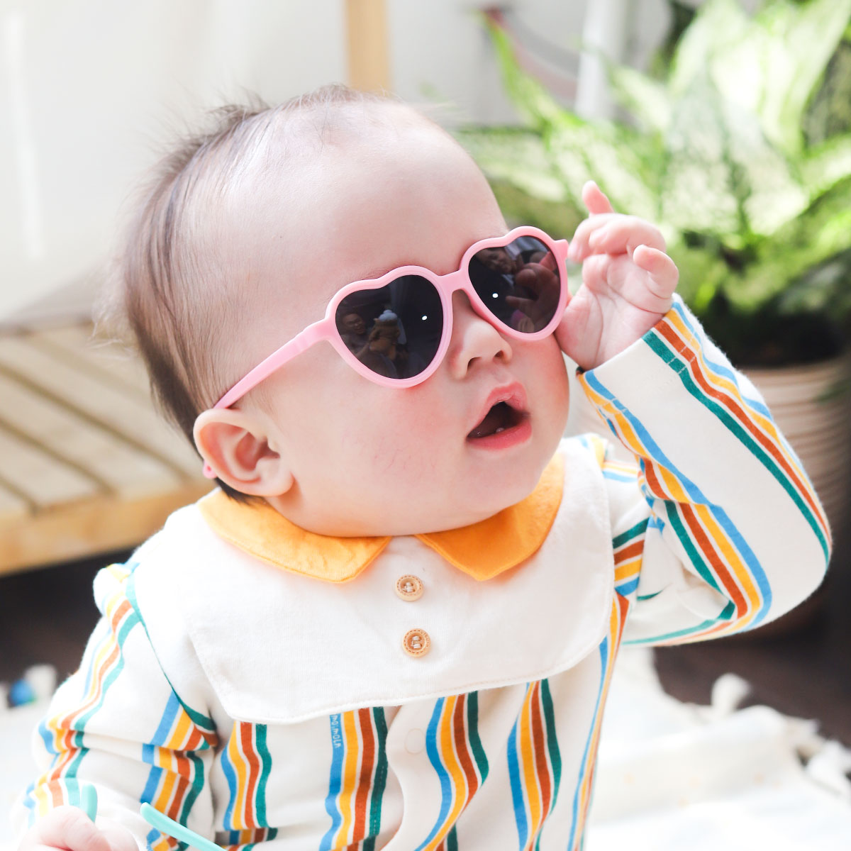 Kids Pink Heart Shaped Sunglasses for Toddler Girls Ages 0-2 for Sale Online