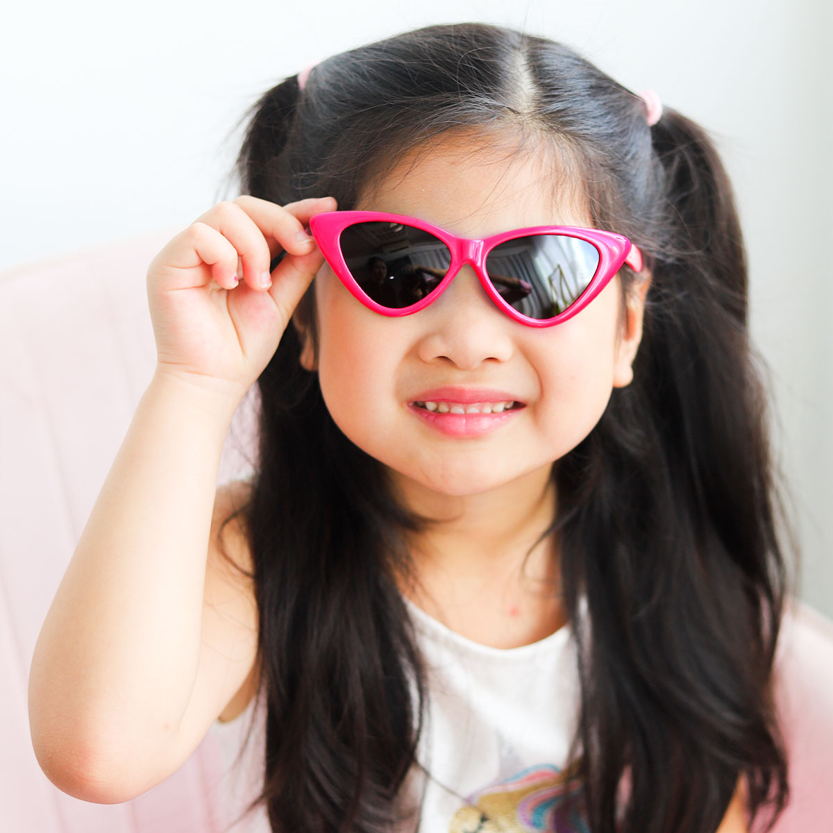 Full Rim Dark Pink Cat Eye Kids Sunglasses Birthday Party Favors, Shop Eyeglasses for Kids Online at Best Price