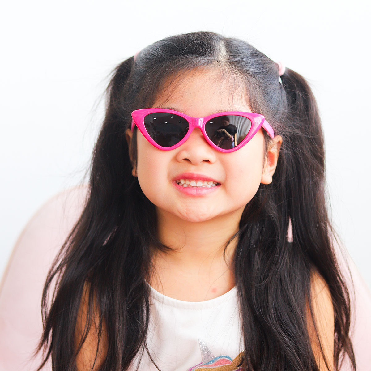 Trendy Pink Cat-eye Sunglasses for Kids Polarized UV Protection, Buy Cat Eye Triangular Sunglasses for Kids aged 3-10