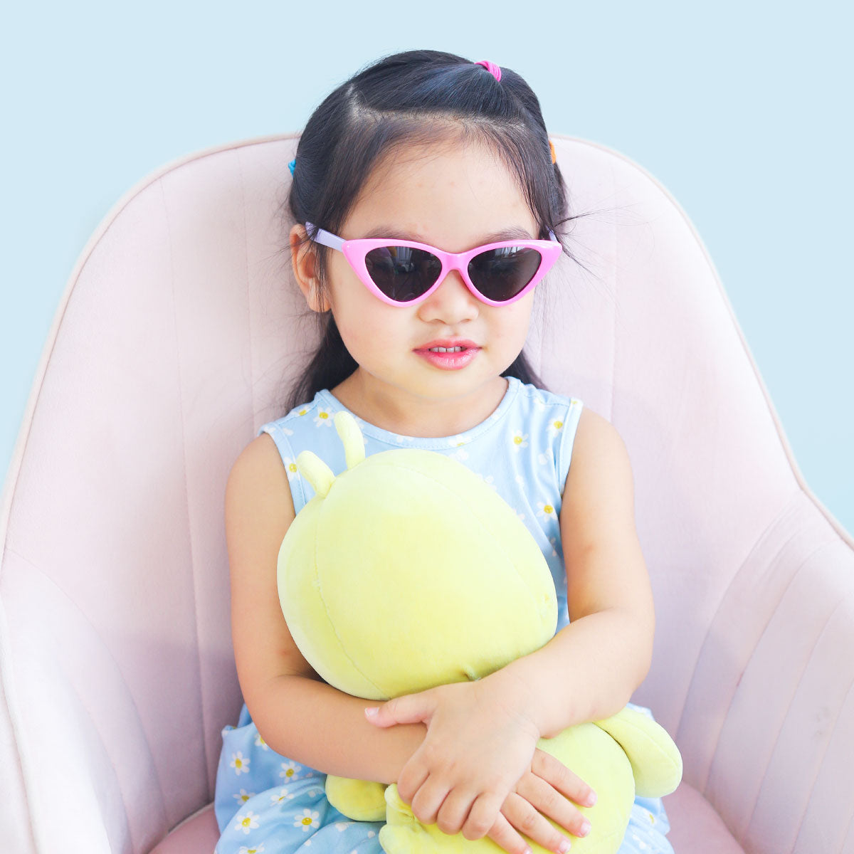  Pink Children Cat Eye Sunglasses Kids Fashion with 100% UV Protection, Party Triangle Eye Glasses UV Protection