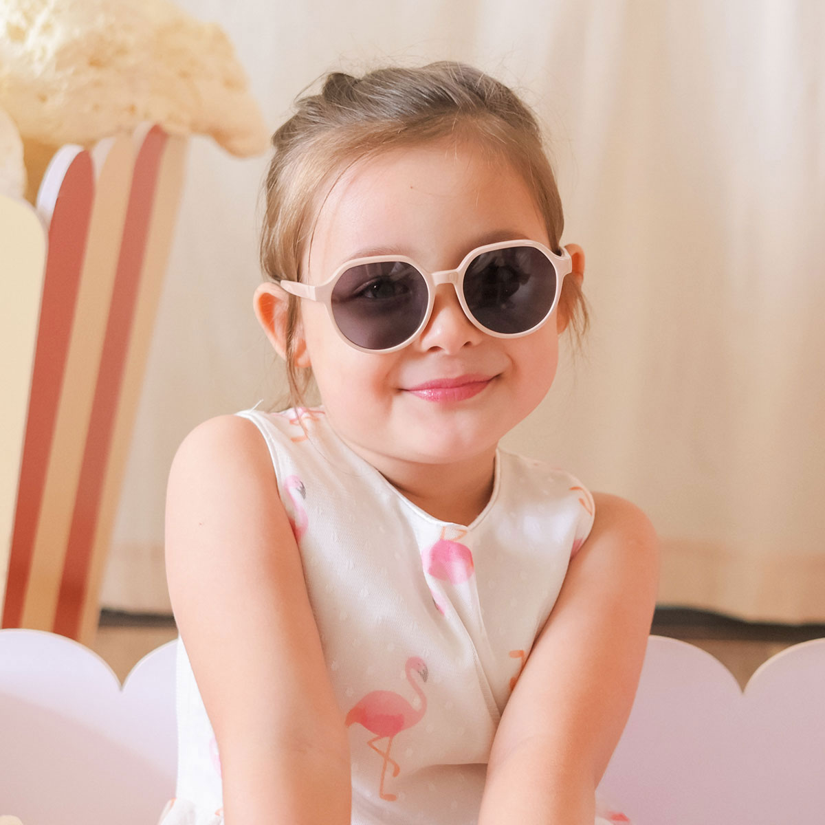 Light Beige Girl Round Sunglasses for Sale, Buy Kids Unbreakable UV Protection Fashion Sunglasses