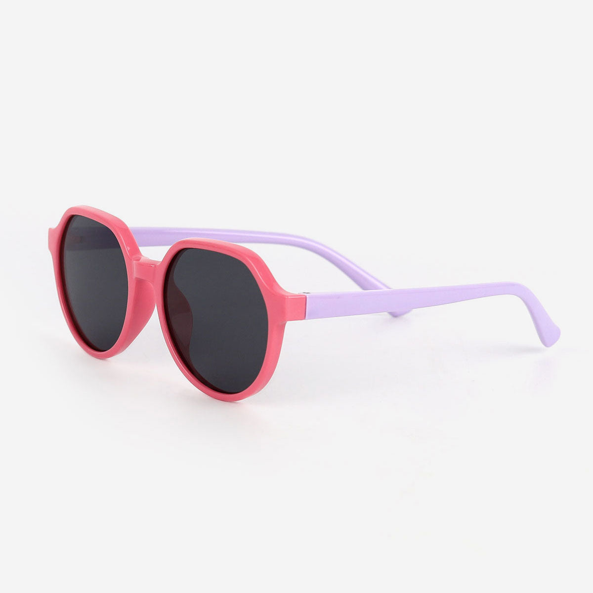 Hot Pink-Purple Polarized Sunglasses for Kids, Child Sunglasses Round Shape Polarized UV Protection for Boys Girls, Kids Party Decorations, Kids Birthday Gift Ideas