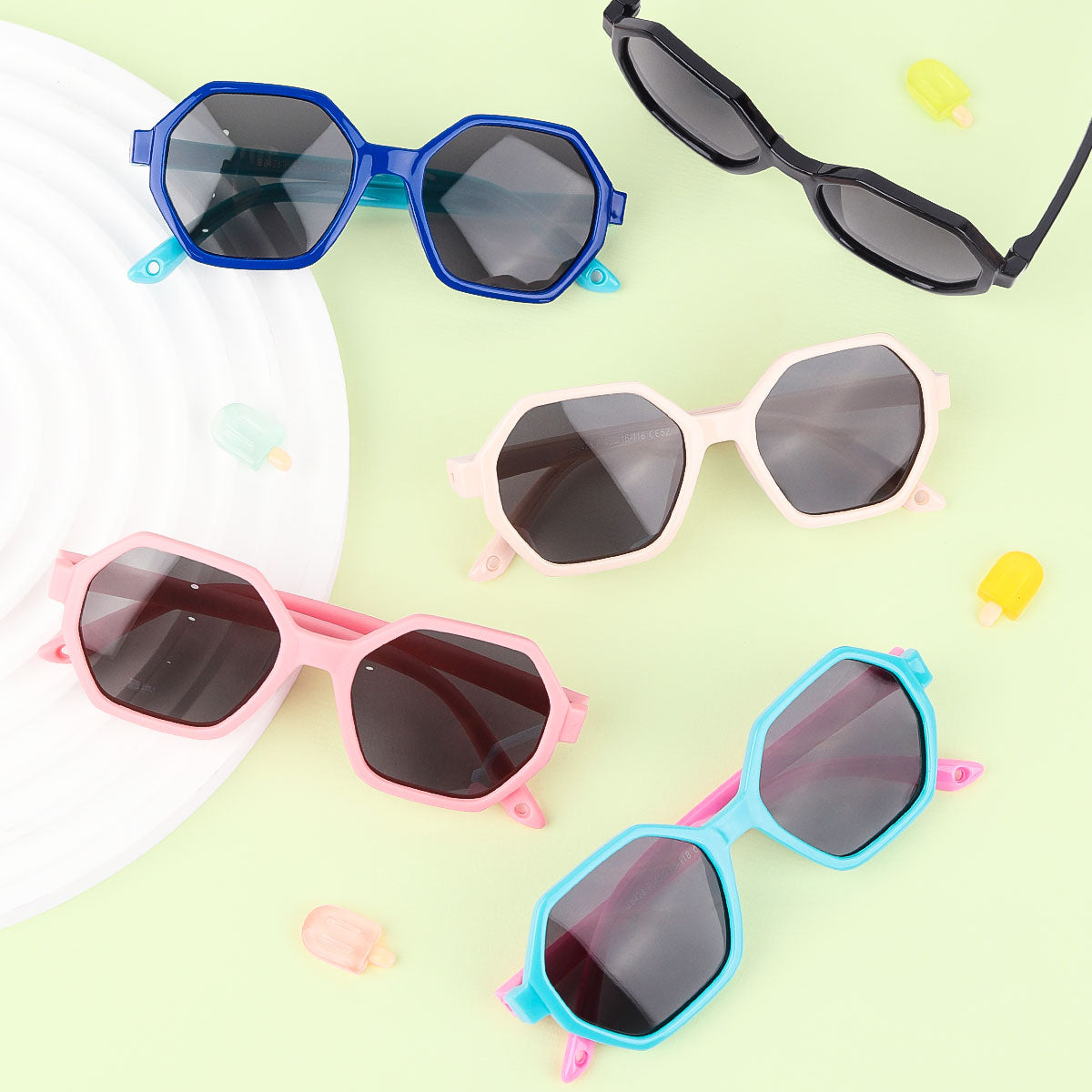 Geometric shaped sunglasses for kids boys girls, Polarized children sunglasses with 100% UV Protection, Buy Kids Accesries Birthday Party Favors