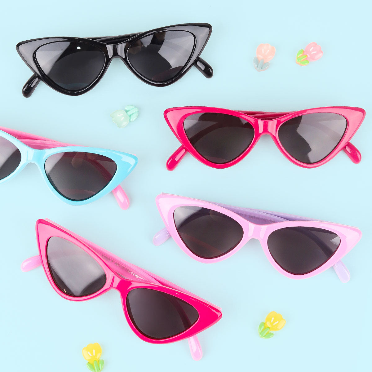 Cat-eyed sunglasses designed for kids ages 0-3, Buy Cute pink cat-eye kids sunglasses online 