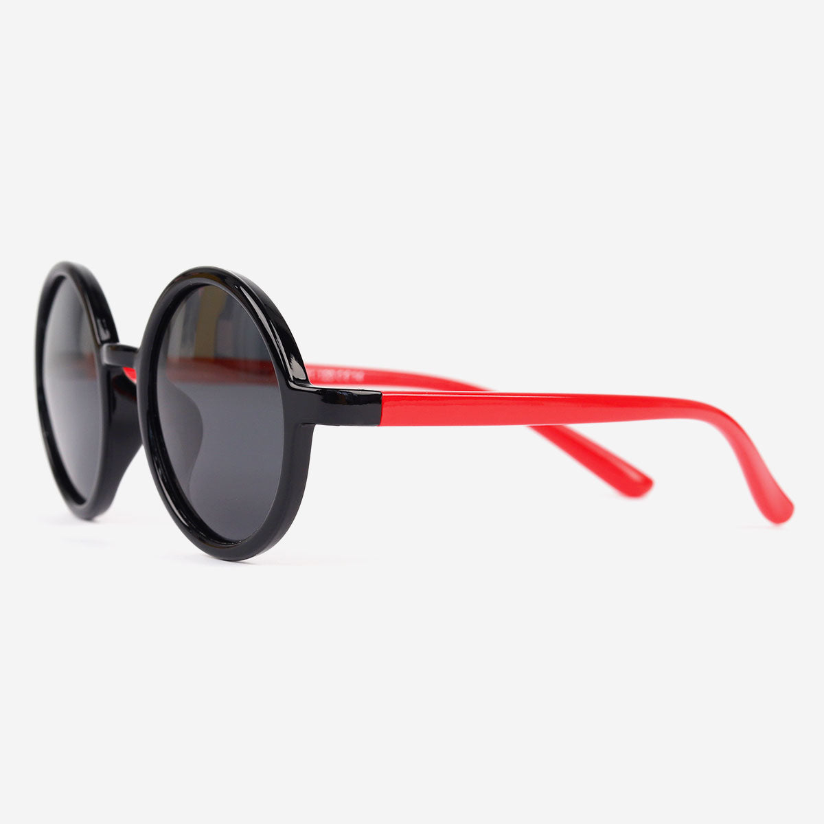 Kids Duotone Color Round Shaped Sunglasses (Black Red) 100% UV Protection, Party Glasses for Kids