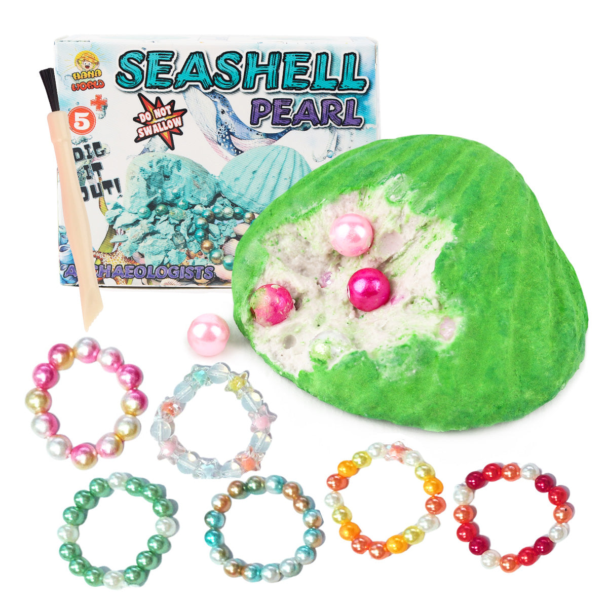 Seashell Pearl Excavation Blind Box for sale, Geology Gift for Kids, STEM Educational Toys for Kids, Science Projects Gift for Boys & Girls, Toys for Kids 5+