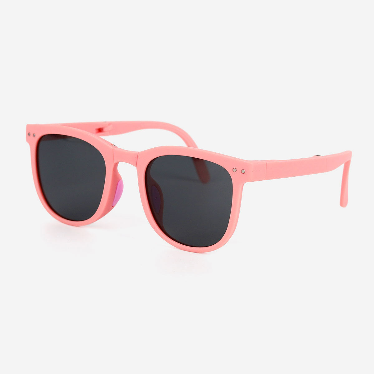 Children Pink Plastic Full Frame Foldable Sunglasses with Polarized Lens, Buy Kids Foldable Sunglasses Online, Buy Fashion Trendy Kids Folding Sunglasses Boys Girls, Unbreakable Sunglasses for Kids, Suitable for Daily Wear