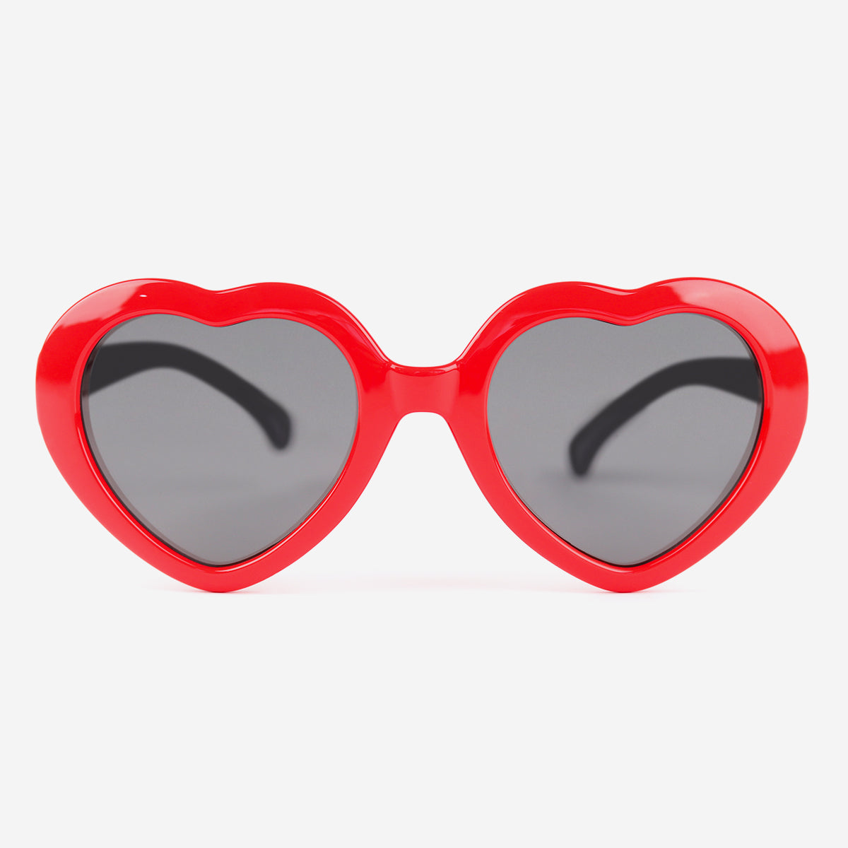 Children Red Heart Shaped Party Sunglasses, Outdoor Sun Protection Portable Kids Eyewear