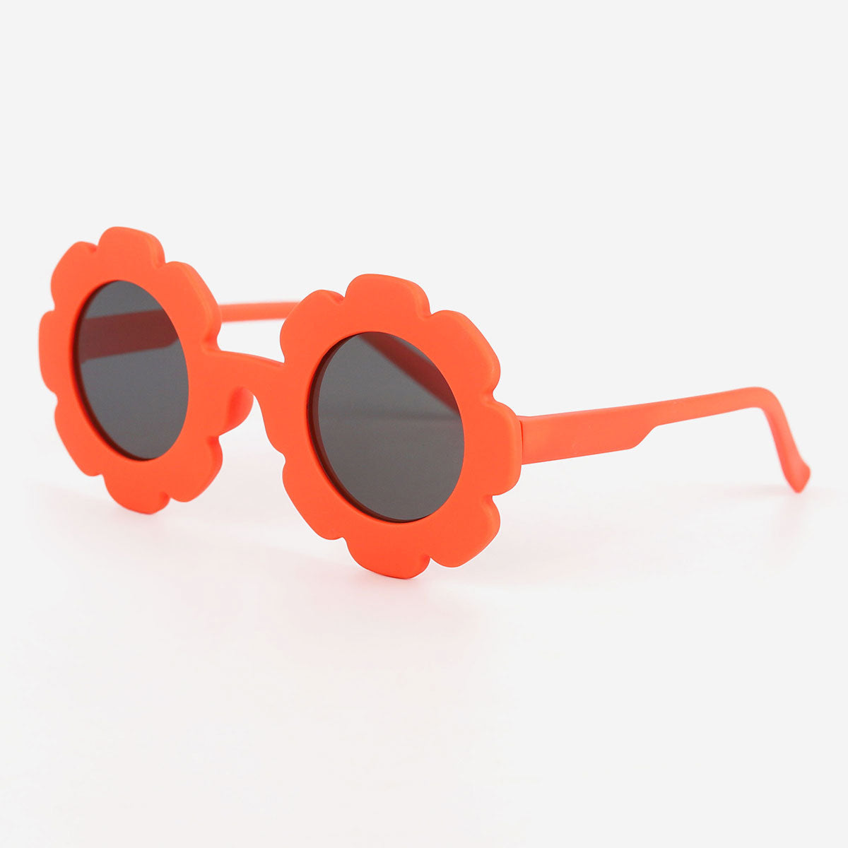 Orange Polarized Kids Sunglasses with Flower Shaped Frame for sale, Buy Cute Polarized Sunglasses for Boys and Girls, Children&#39;s Gift Ideas