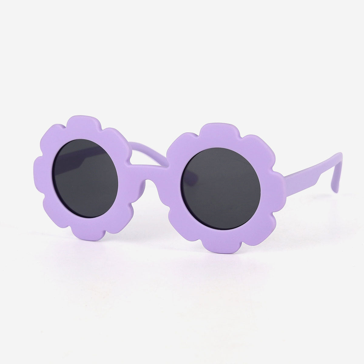 Purple Round Flower Sunglasses for Kids, Cute Outdoor Beach Sunglasses for Sale, Fashionable Party Eyeglasses For Children